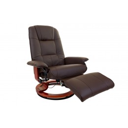 Вибромассажное кресло Calviano 2159 brown с подъемным пуфом и подогревом