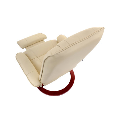 Вибромассажное кресло Calviano 2160 beige с подъемным пуфом и подогревом