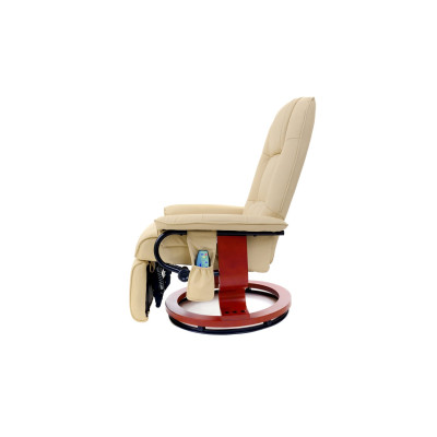 Вибромассажное кресло Calviano 2160 beige с подъемным пуфом и подогревом