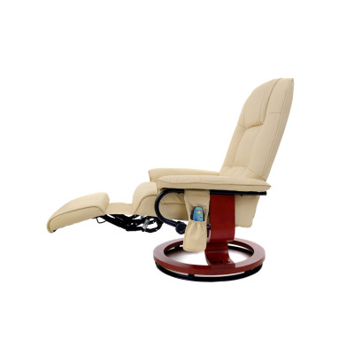 Вибромассажное кресло Calviano 2160 beige с подъемным пуфом и подогревом