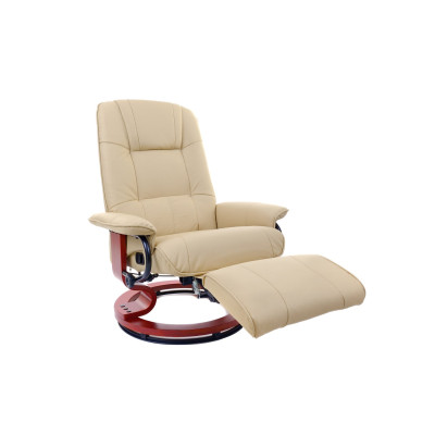 Вибромассажное кресло Calviano 2160 beige с подъемным пуфом и подогревом