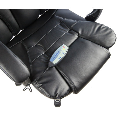 Вибромассажное кресло Calviano 1589 black с подножкой