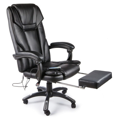 Вибромассажное кресло Calviano 1589 black с подножкой