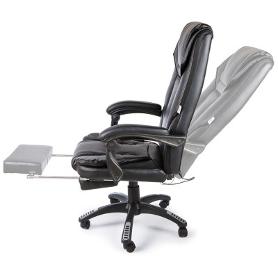 Вибромассажное кресло Calviano 1589 black с подножкой