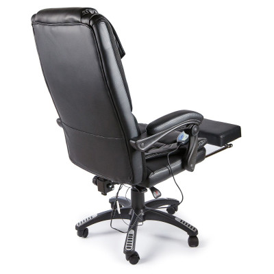 Вибромассажное кресло Calviano 1589 black с подножкой