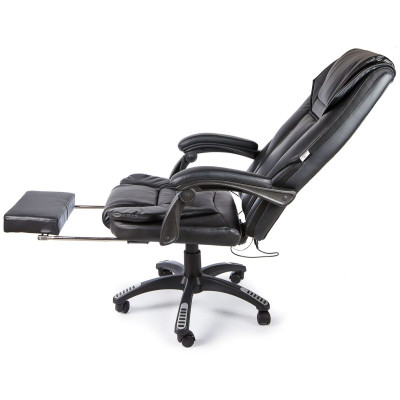 Вибромассажное кресло Calviano 1589 black с подножкой