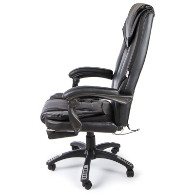 Вибромассажное кресло Calviano 1589 black с подножкой