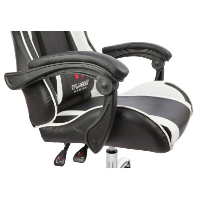 Вибромассажное кресло Calviano Asti Ultimato black/white/black