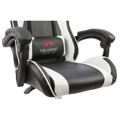 Вибромассажное кресло Calviano Asti Ultimato black/white/black