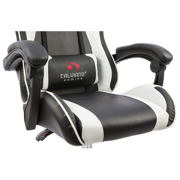 Вибромассажное кресло Calviano Asti Ultimato black/white/black