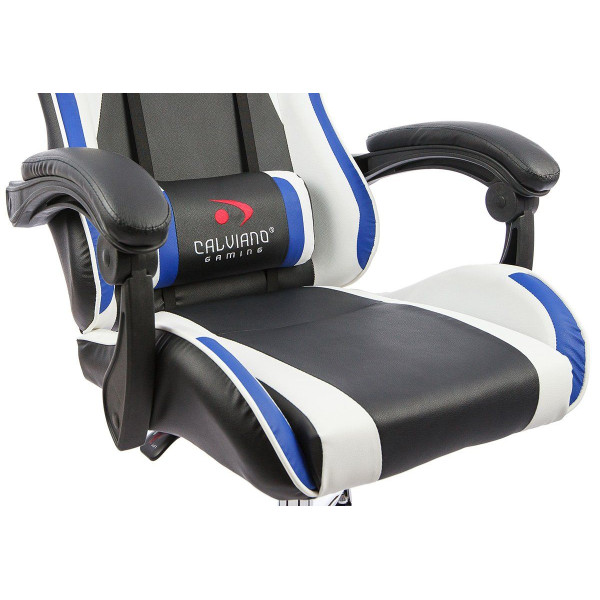 Вибромассажное кресло Calviano Asti Ultimato black/white/blue