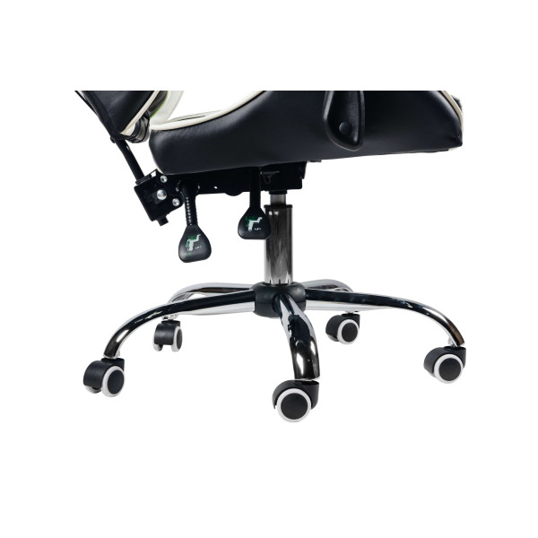 Вибромассажное кресло Calviano Asti Ultimato black/white/green
