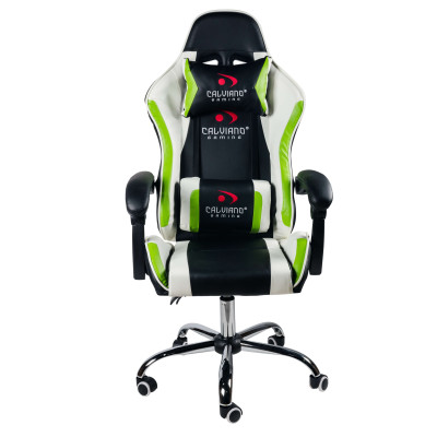 Вибромассажное кресло Calviano Asti Ultimato black/white/green