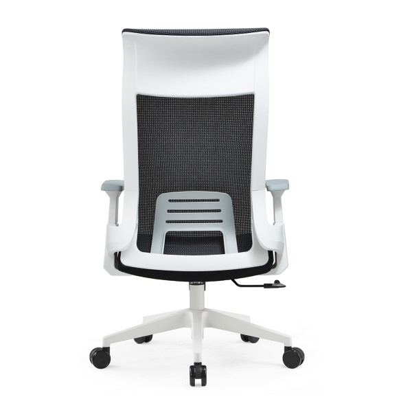 Офисное компьютерное кресло RECORD белый пластик-черный цвет