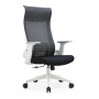 Офисное компьютерное кресло RECORD белый пластик-черный цвет