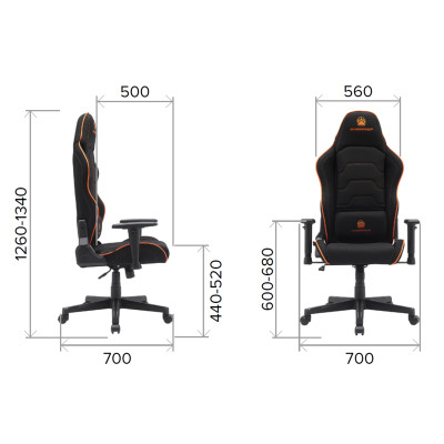 Кресло Everprof Panther ткань Оранжевый