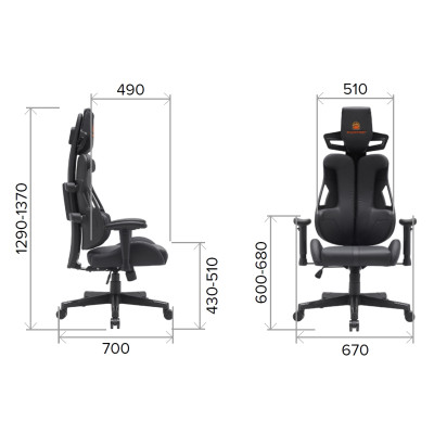 Кресло Everprof Serval Q PU black