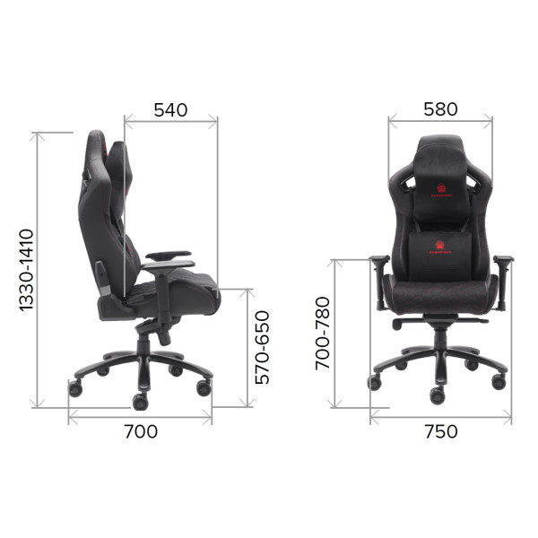 Кресло Everprof Puma ткань Черный