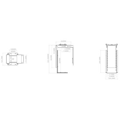 Держатель для системного блока AOKE AK-MF08-BK, черный