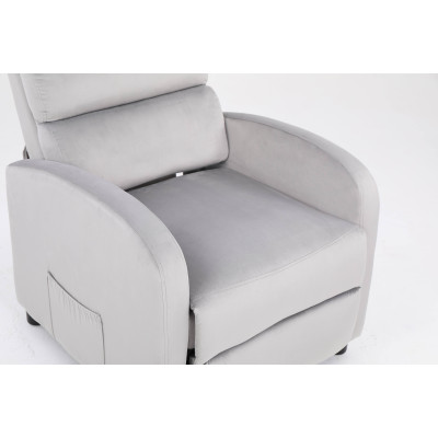 Кресло вибромассажное CALVIANO, модель 2164, серый велюр