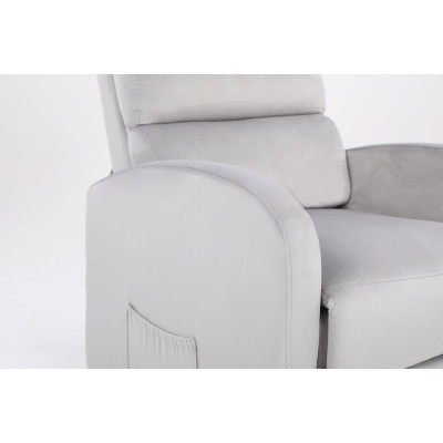 Кресло вибромассажное CALVIANO, модель 2164, серый велюр