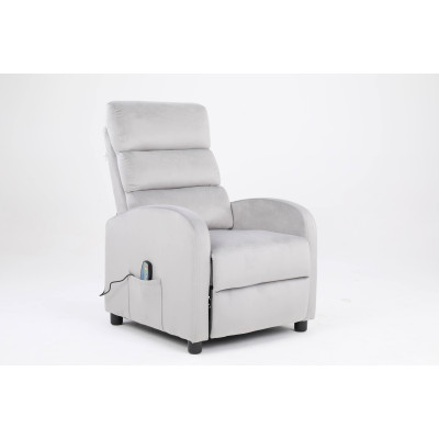 Кресло вибромассажное CALVIANO, модель 2164, серый велюр