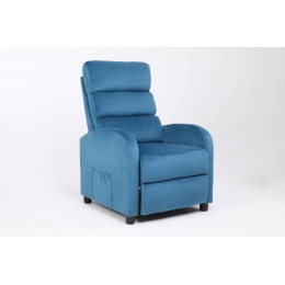 Кресло вибромассажное CALVIANO, модель 2164, синий велюр