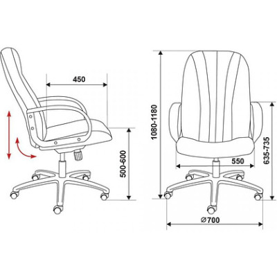Кресло Бюрократ T-898 3С1 Gray