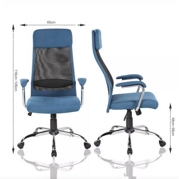 Кресло SitUp VAASA Chrome (сетка Black/ткань Black)