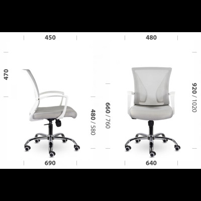 Кресло SitUp BUTTERFLY Chrome (сетка Silver/Silver)