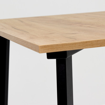 Стол обеденный ШАНХАЙ прямоугольный с толщиной столешницы 18 мм дуб золотой крафт