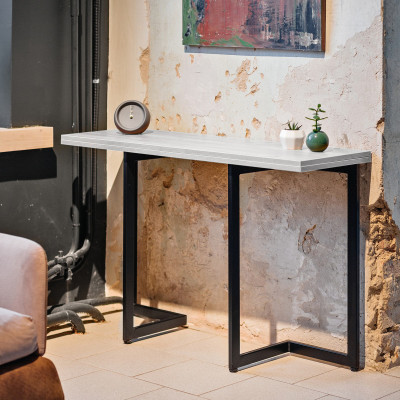 Стол-консоль АРЛЕН с толщиной столешницы 18 мм дуб белый крафт