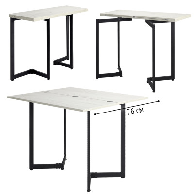 Стол-консоль АРЛЕН с толщиной столешницы 18 мм дуб белый крафт