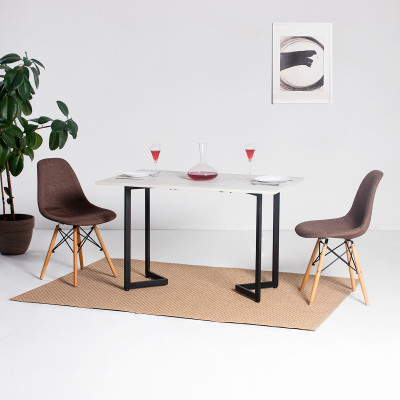 Стол-консоль АРЛЕН с толщиной столешницы 18 мм дуб белый крафт