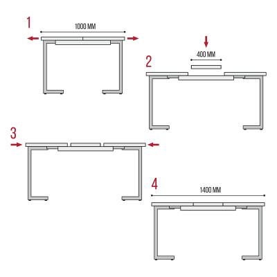 Стол обеденный ЛОНДОН прямоугольный раздвижной с толщиной столешницы 36 мм дуб табачный крафт