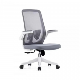 Кресло SitUp AMELIA PL White (сетка Gray/ткань Gray) без подголовника