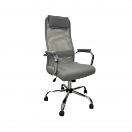 Кресло SitUp ALFA chrome (сетка Grey/ткань Grey)