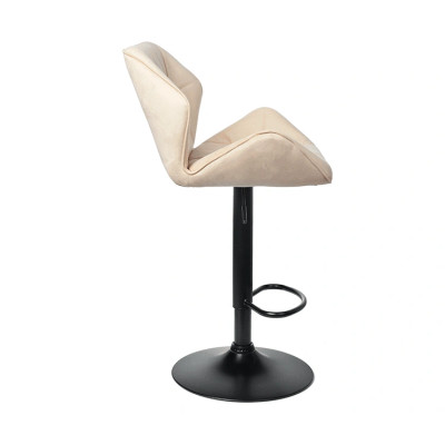 Стул барный Berlin GB Black (велюр) бежевый