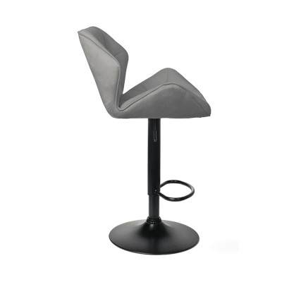 Стул барный Berlin GB Black (велюр) темно-серый