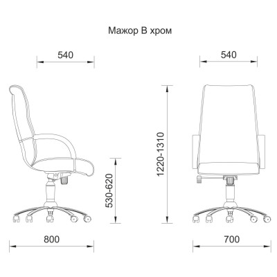 Кресло UTFC Мажор В хром