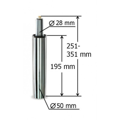 Газлифт 100 мм chrome класс 2