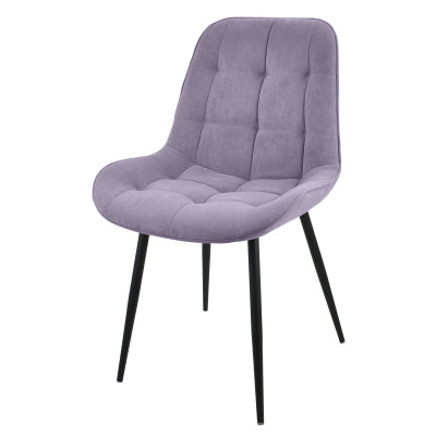 Стул "Флоренция", ЭМАЛЬ ЧЕРНЫЙ МУАР, ткань Catania Lavender