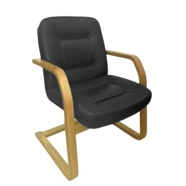 Кресло SitUp FUTURA black (кожа натуральная) светлое дерево