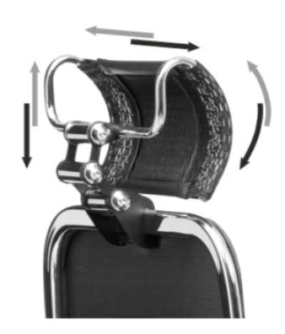 3D подголовник кресла Samurai Black Edition